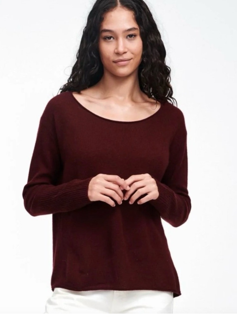 Naadam boatneck Cashmere sweater M minimalist quiet luxury old money